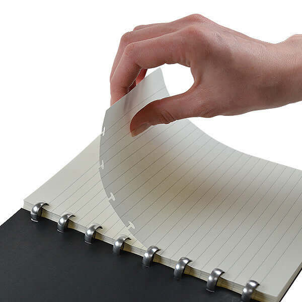 Atoma Amazing Texon Cover Disc-Bound Refillable Notebook Grey 75 x 105 - Image 3