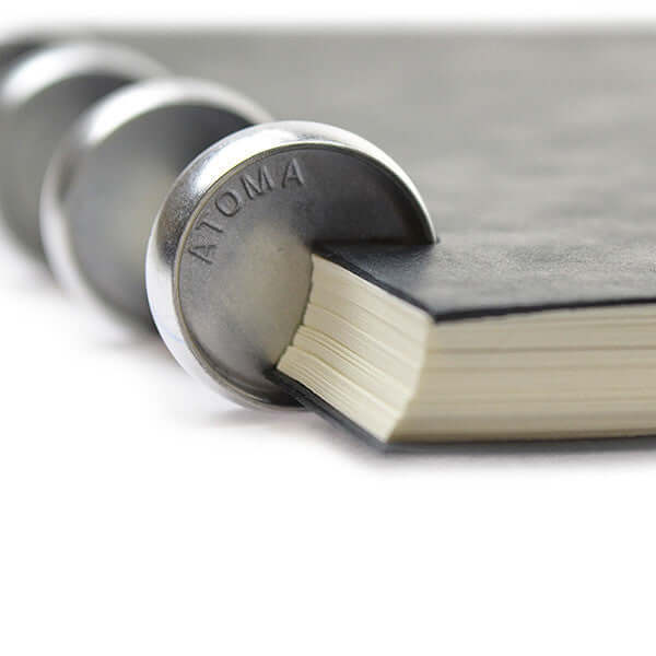 Atoma Amazing Texon Cover Disc-Bound Refillable Notebook Grey 75 x 105 - Image 4