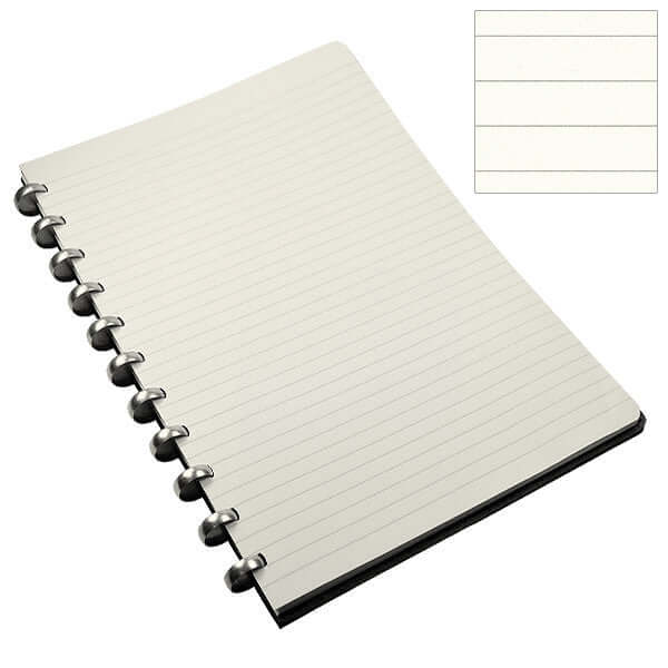 Atoma Pur Disc-Bound Refillable 210 x 297 Notebook Black Leather - Image 3