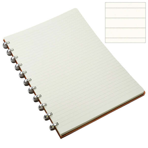 Atoma Pur Disc-Bound Refillable 210 x 295 Notebook Natural Leather - Image 3