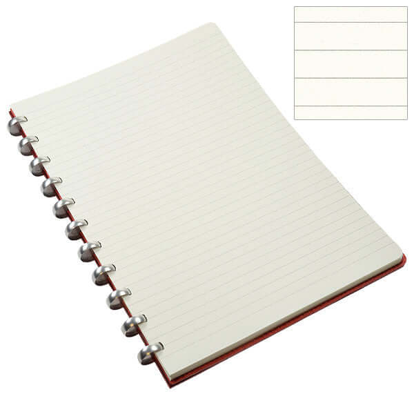 Atoma Pur Disc-Bound Refillable 210 x 297 Notebook Red Leather - Image 3