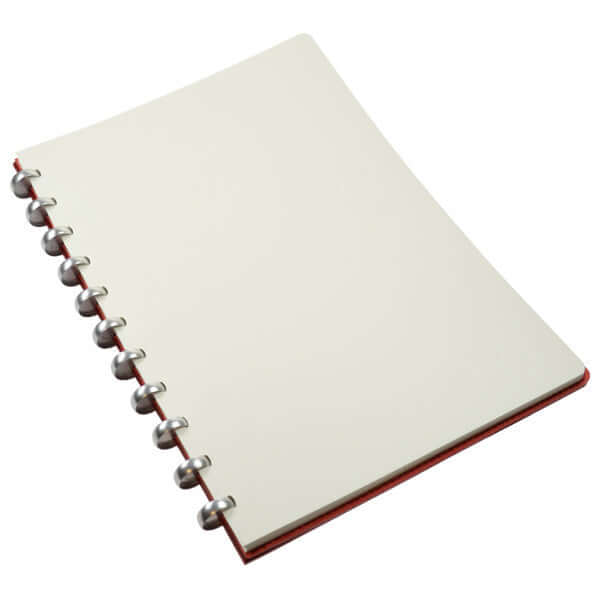 Atoma Pur Disc-Bound Refillable 210 x 297 Notebook Red Leather - Image 4