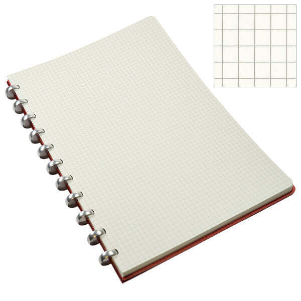 Atoma Pur Disc-Bound Refillable 210 x 297 Notebook Red Leather - Image 5