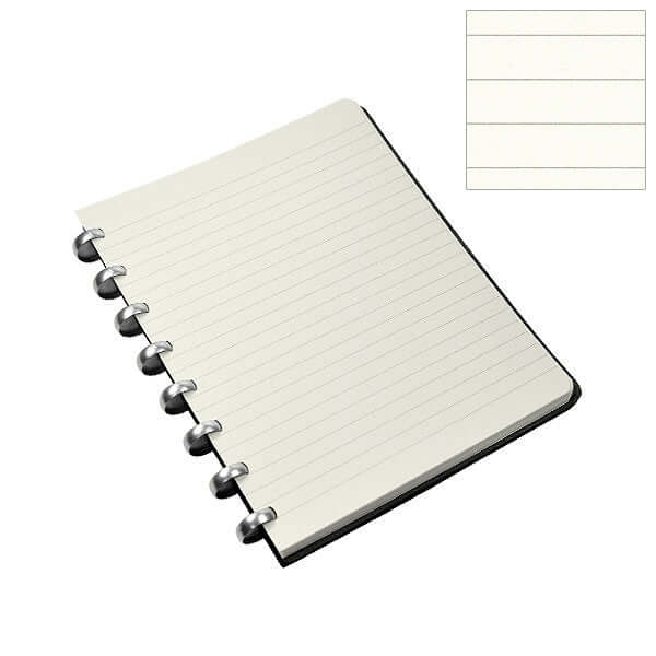 Atoma Pur Disc-Bound Refillable 165 x 210 Notebook Black Leather - Image 3