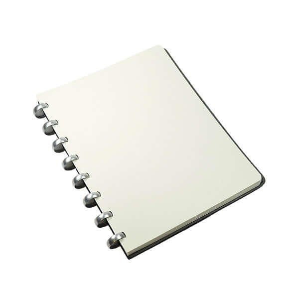 Atoma Pur Disc-Bound Refillable 165 x 210 Notebook Black Leather - Image 4