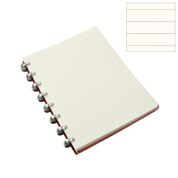 Atoma Pur Disc-Bound Refillable 165 x 210 Notebook Red Leather - Image 3