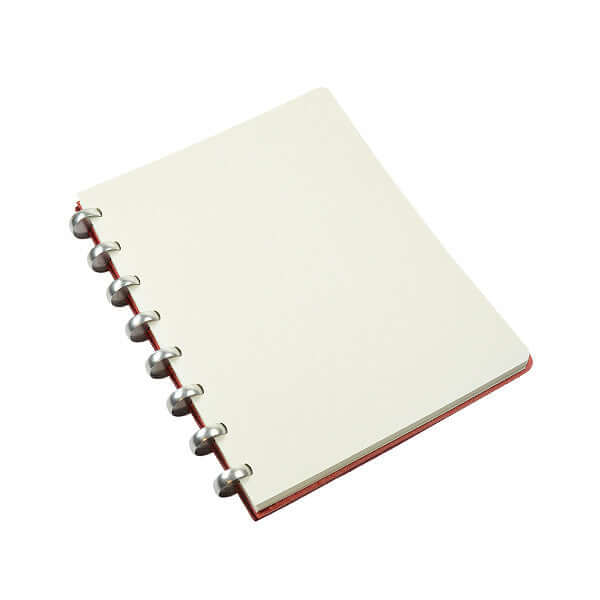 Atoma Pur Disc-Bound Refillable 165 x 210 Notebook Red Leather - Image 4