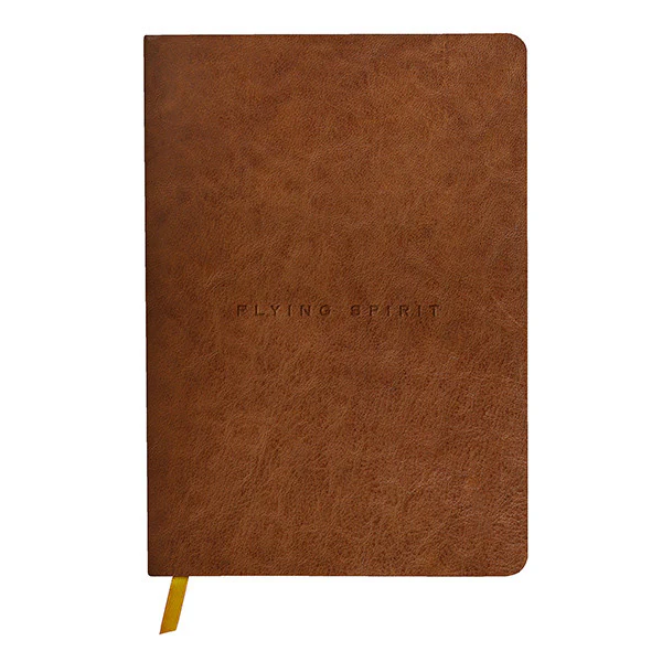 Clairefontaine Flying Spirit Leather Notebook A5 Cognac - Image 3