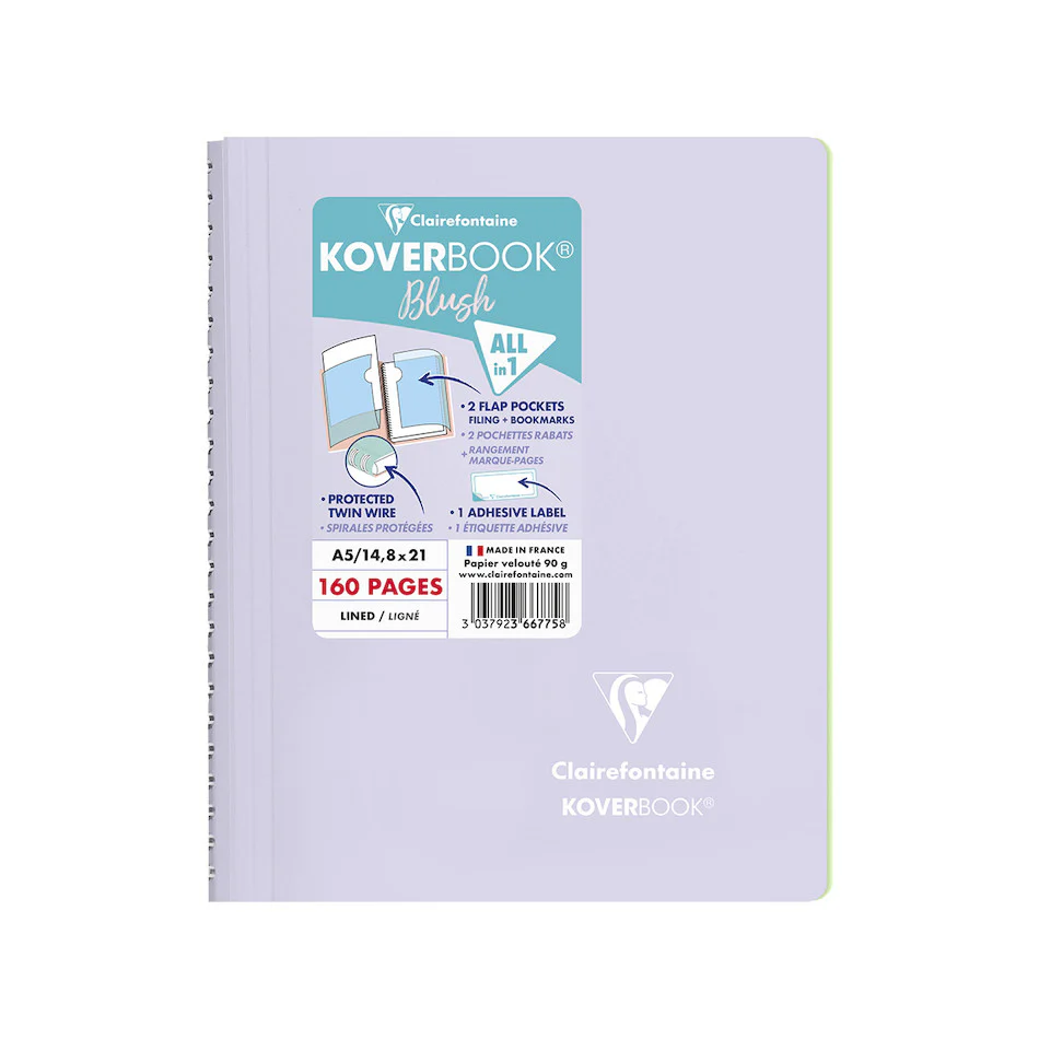 Clairefontaine Koverbook Blush Wirebound Notebook A5 - Image 3