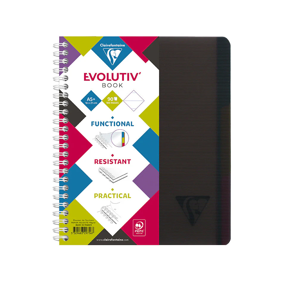 Clairefontaine Linicolor Wirebound Notebook A5 + 3 Removable Dividers - Image 3