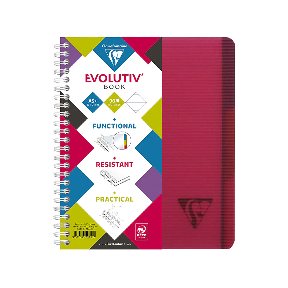 Clairefontaine Linicolor Wirebound Notebook A5 + 3 Removable Dividers - Image 4