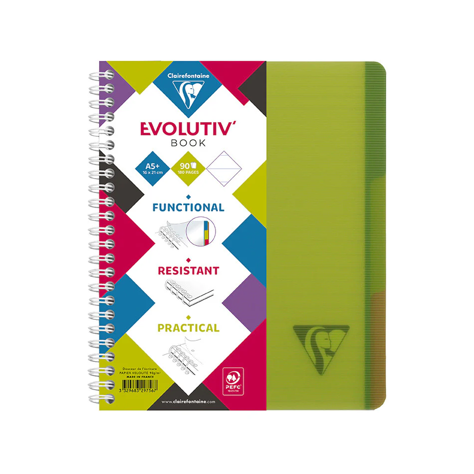 Clairefontaine Linicolor Wirebound Notebook A5 + 3 Removable Dividers - Image 5