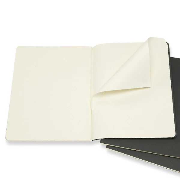 Moleskine Cahier Extra Large Journal 190x250 Black - Set of 3 - Image 3